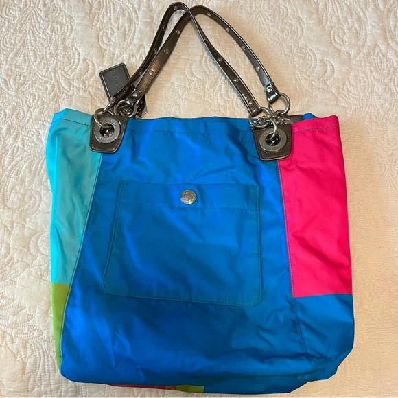 Rare Coach Madison Limited Edition Nylon Tote Style Purse, Never Used - Picture 8 of 10